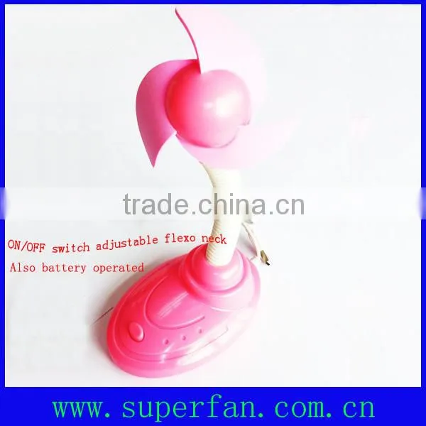 Colorful Mini desk fan with USB connection