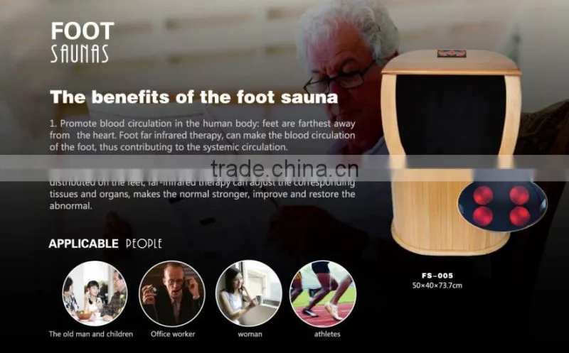 Japan Hot Sale Hemlock Far Wooden Foot Sauna with Tourmaline (CE/RoSH/ISO)