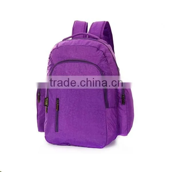 Manufacturer promotional cheap nylon fabric dot printing school girls backbag