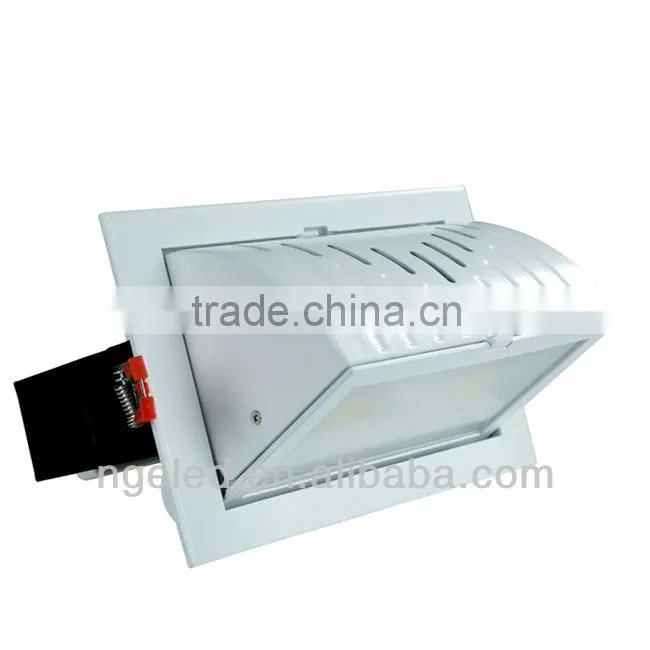 100lm/w PF>0.9 60W Bridgelux COB square led downlight housing