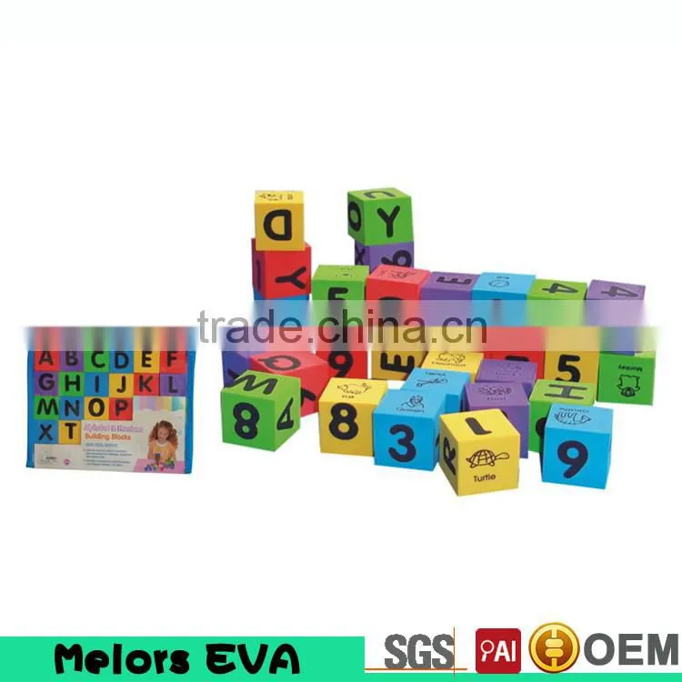Melors EVA intelligence building blocks toys DIY Enlighten EVA Confirm to EN71 ASTM 100pcs colorful eva blocks toys