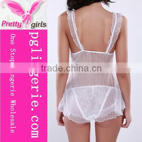 sheer white sexy baby doll dresses for women