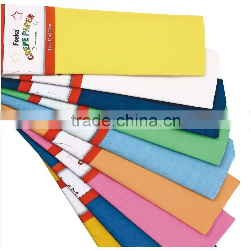 Color Crepe Paper For Gift/Promotion/Decoration/solid color wrapping paper