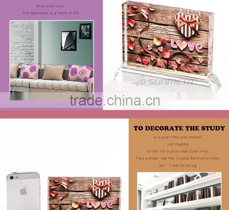 Sunmeta home decoration blank sublimation product heat press crystal (BSJ08B)