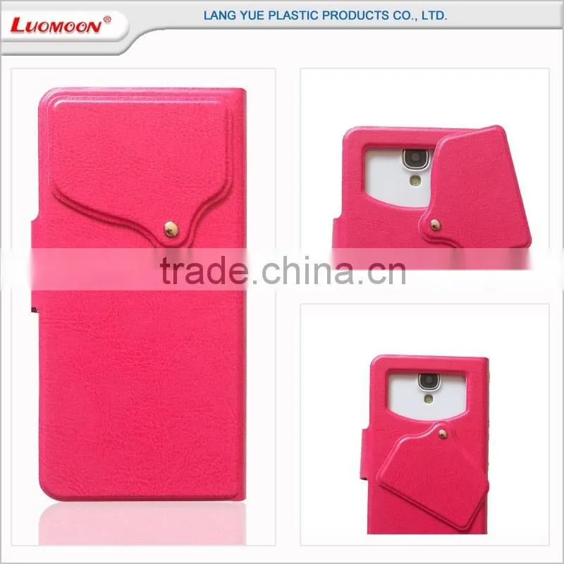 Universal smart phone flip wallet style leather case