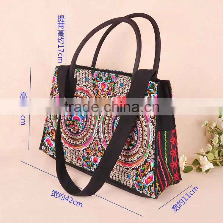 China alibaba wholesale ethnic embroidery Boho ladies shoulder bags