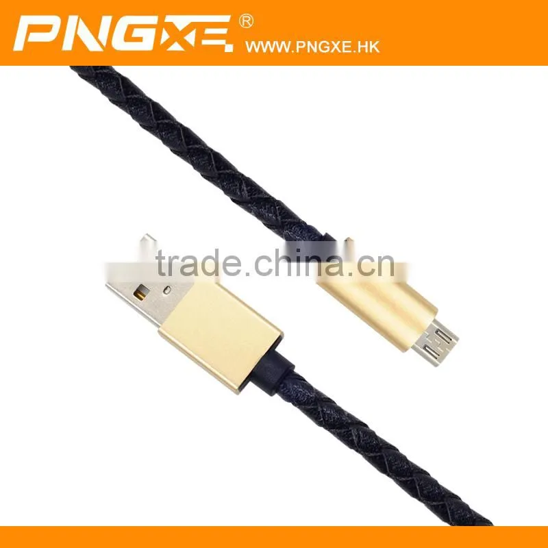 High quality braided usb metal cable colorful round copper cable price per meter for samsung 8pin micro usb cable