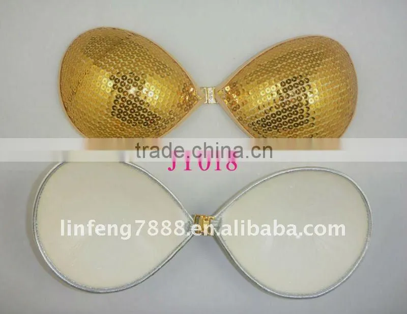 silicone-cloth bra with sparkling sequins(JY018)
