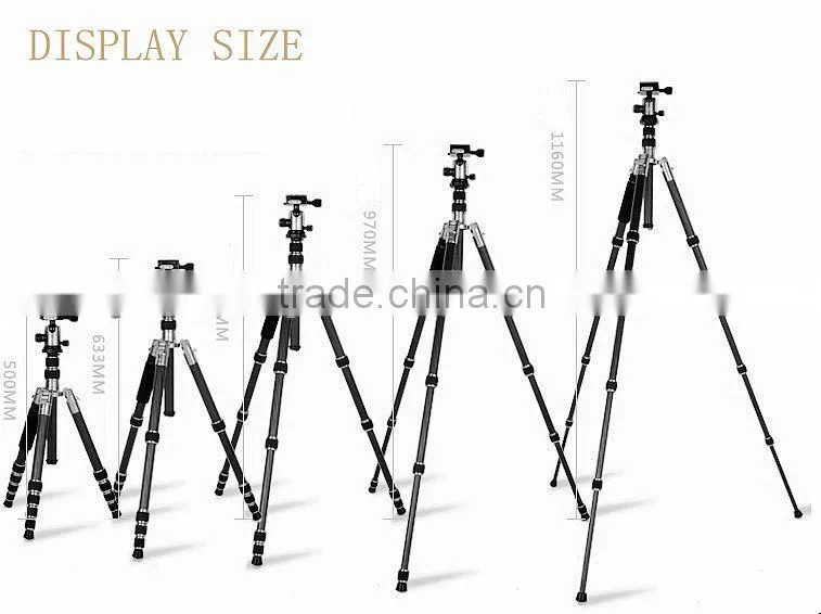 New design carbon fiber camera tripod for dslr camera and camcorder