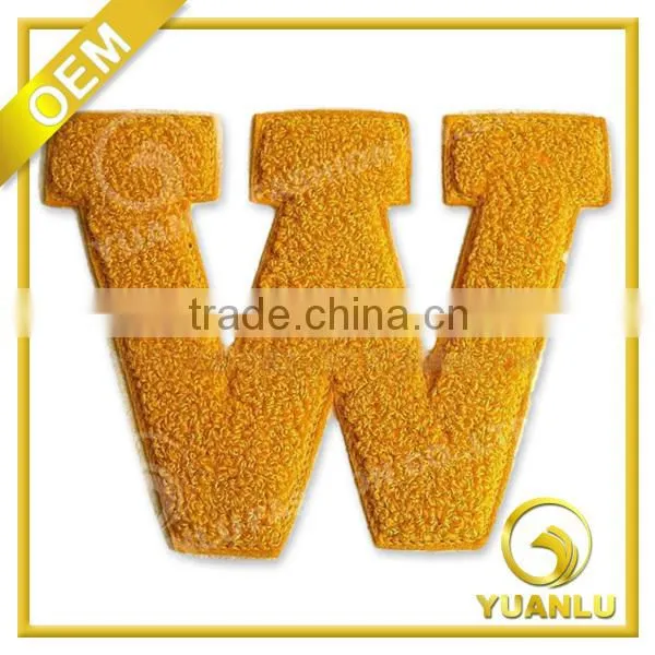 Factory Design Letter Embroidery Labels Towel Logo Patches Wholesale