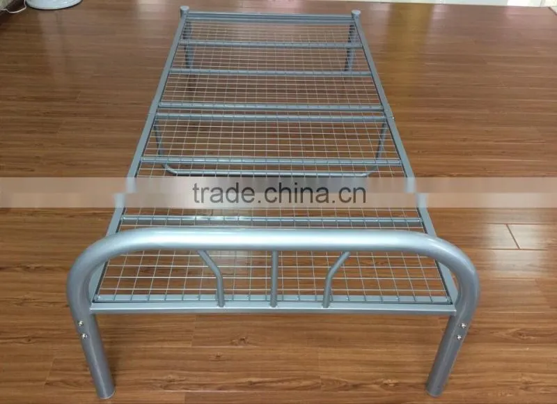 silver grey twin size metal bed frame