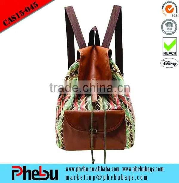 Cartoon printing canvas backpack for teenage girls(CAS15-046)