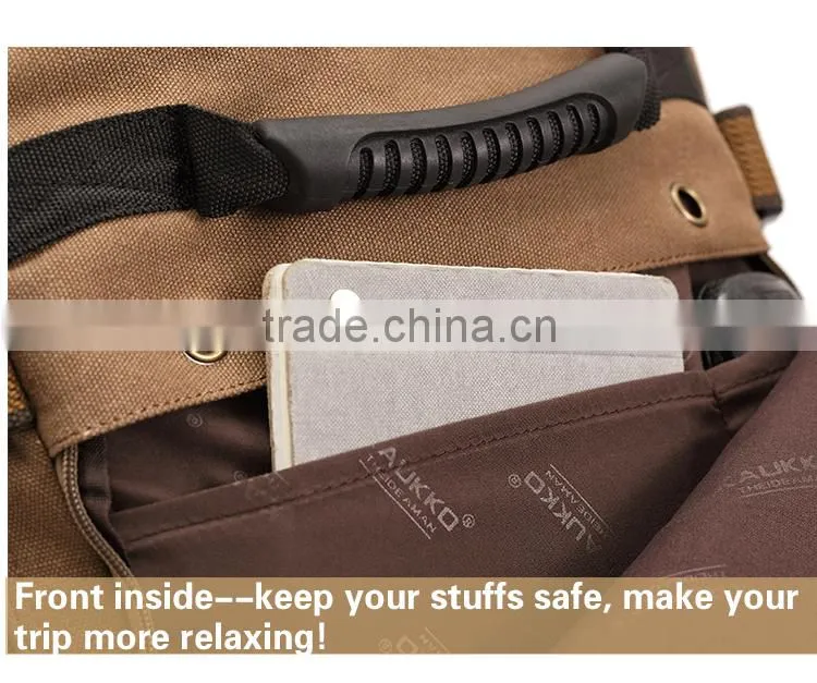 Outdoor Hiking backpack canvas vintage daypack for Travel