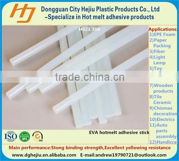 EVA Environmental nontoxic hot melt adhesive glue stick for Stand up Pouch