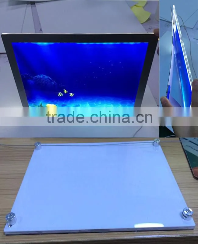 2016 christmas window advertising light magnetic led light sign photo albums 3x4 pockets