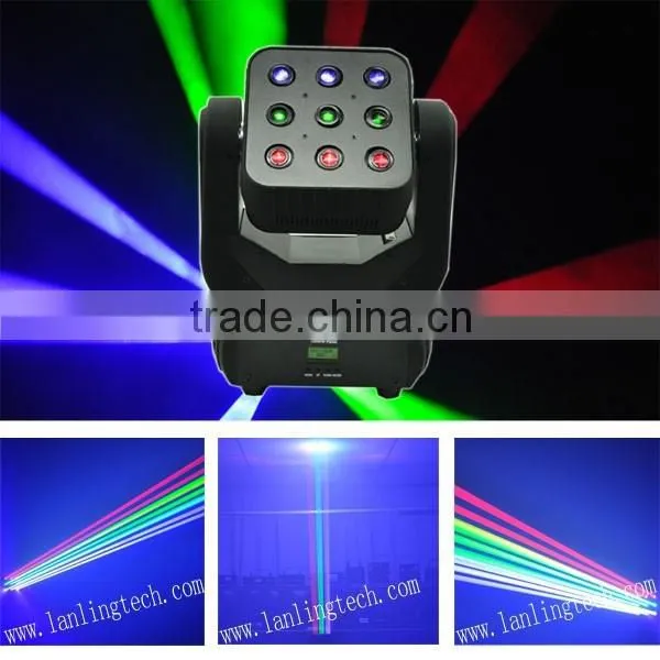 1650mW RGB 3*3 MatrixLaser Moving-Head light