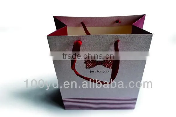 Fancy cheap paper handbags printing / white cardboard paper handbags