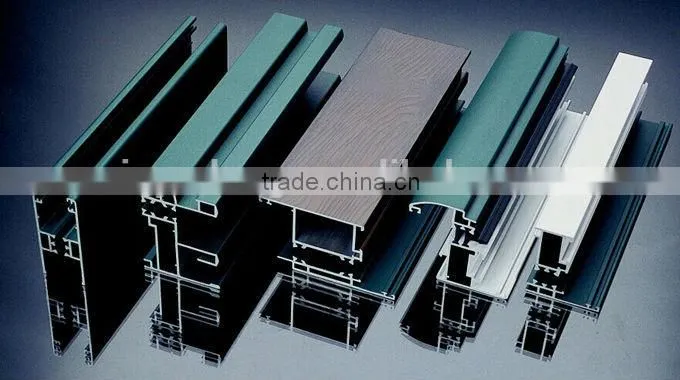 high quality 6063-T5 aluminium curtain wall profiles with different colors