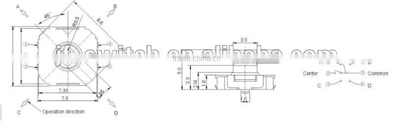 RS-5202 mini push button switch