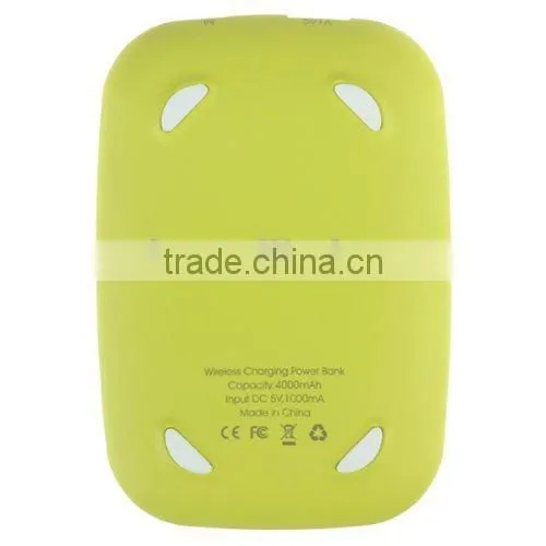 Qi Standard Wireless Charger Features 4000mAh Power Bank For Mobilephones Tablets Pad Music Player