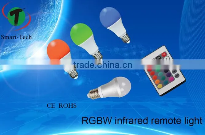 3w Colorful Infrared remote RGBW bulb light/lamp