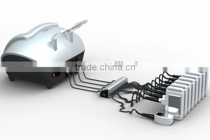 8 big pads and 2 small pads laser treatment lipo fat reducing machine
