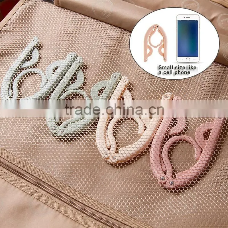 Travel Cloth Hanger Folding Magic Outdoor Travelling Hanger Plastic Clothese Dryer Pants Hanger Trousers Hanger