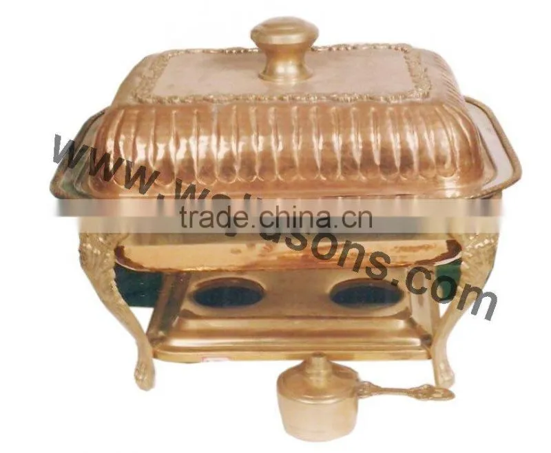 new design handmade chafing dish for sale | 2016 metal made chafing dish | modern chafing dish | brass plated chafing dish