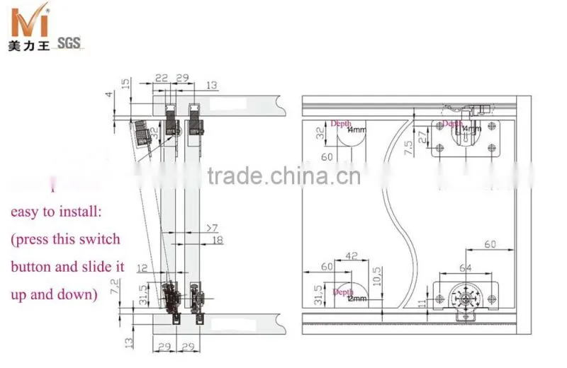 Closet Furniture Wardrobe Sliding Door Rollers Sliding Door Fittings Sliding Door System
