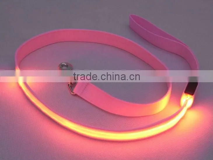 nylon led dog leash retractable / nylon rope dog leash