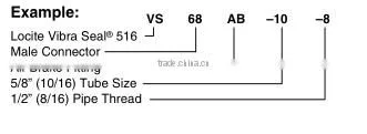 862 Union,Air Brake Fittings for Copper Tube, Brass valve
