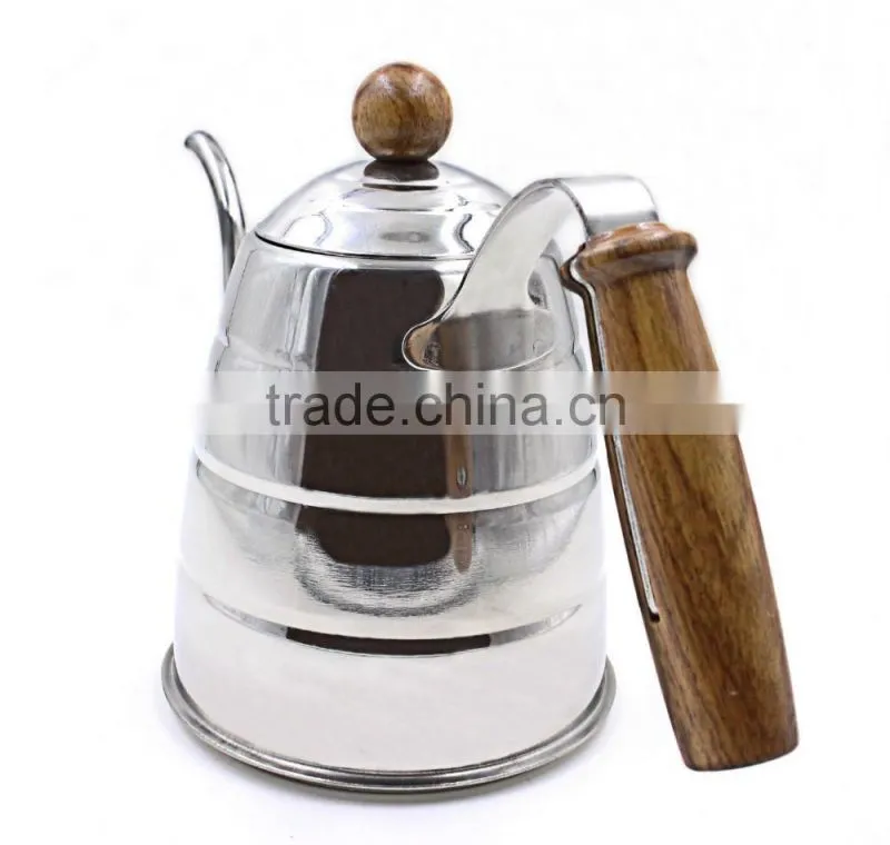 Pour Over Coffee Kettle Hand Drip Kettle Premium Stainless Steel Gooseneck Tea Kettle Wooden Ergonomic Handle