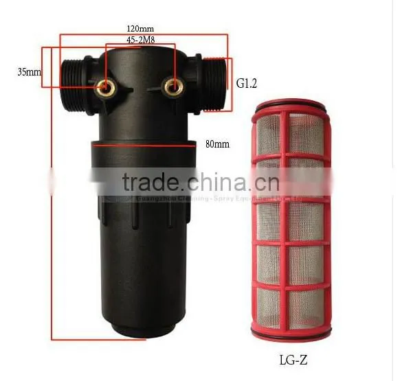 PA sprayer pipeline filters