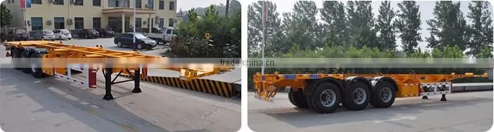 Wholesale container transportation semi-trailer customized 20ft skeletal trailer for sale
