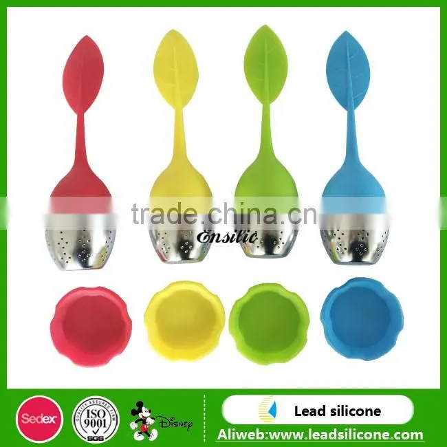LFGB And FDA Certification Pear Shape Food Grade Silicone Tea Infusers