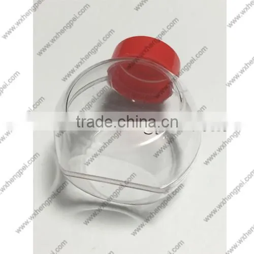 Cleverish portable cute transparent red lid plastic storage jewelry wedding bottle kit