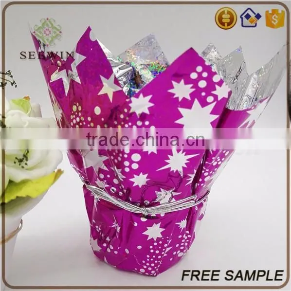 shiny trendy mexican flower pots