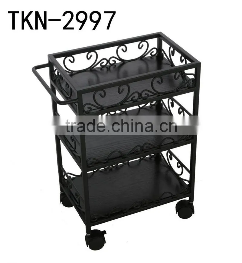 Portable manicure furniture cabinet with movable stool inside for Nail Salon TKN-2997