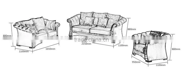 SF008 Modern stylish fabric sofa 2014