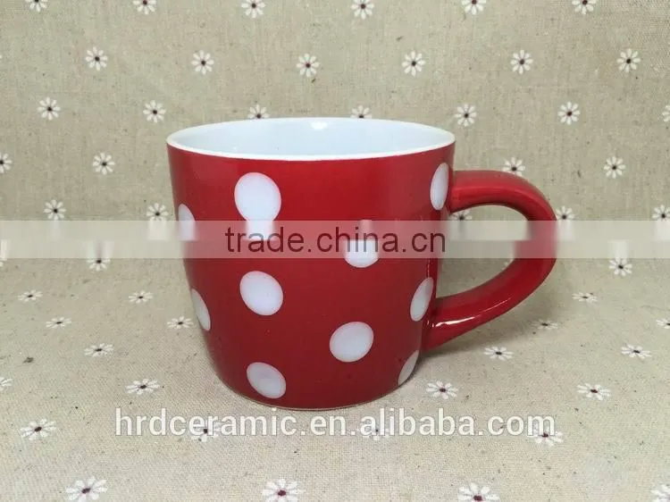 Stocked Cheap red Ceramic cup,Ceramic coffee cup , milk Mug