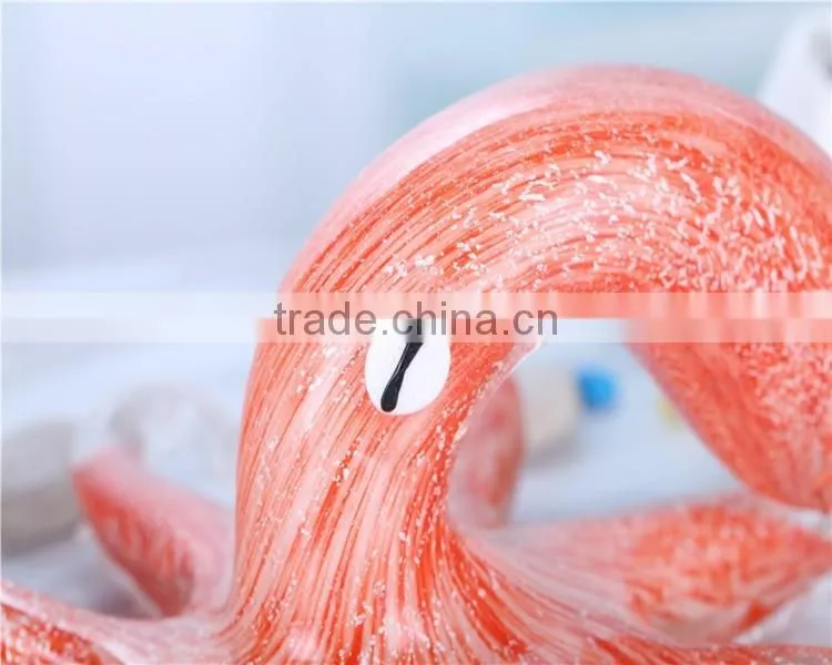 Vivid Colored Glass Octopus Handicraft for household decoration or gifts