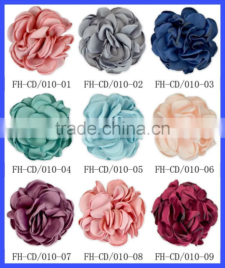 handmade posh big fabric flowers for dresses,hair headband