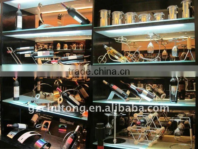 Wine bottle display rack / Metal wine rack / Aluminum wine rack