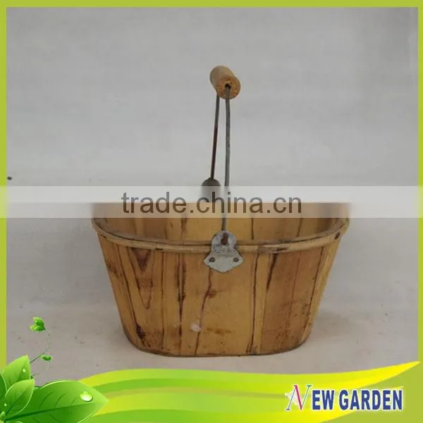 China Alibaba Different Types Wooden Garden Flower Pot By Handicraft
