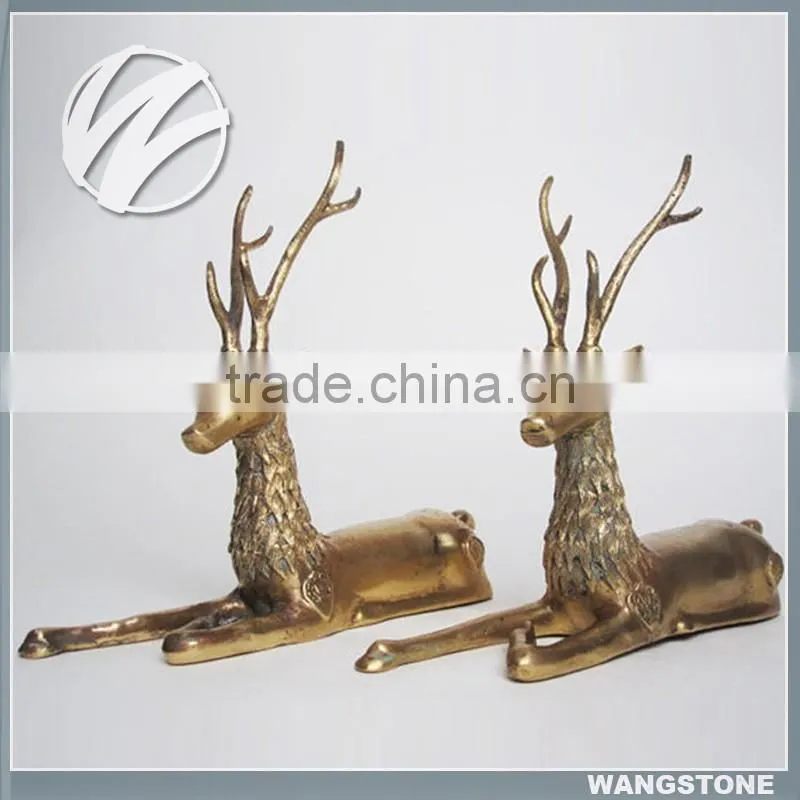 Home art decoration casting life size deer statues