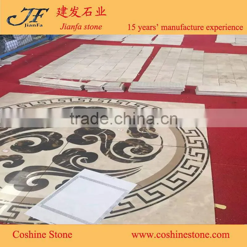 popular luxury hotsale meddalion marble water-jet pattern for hotel&villa project design