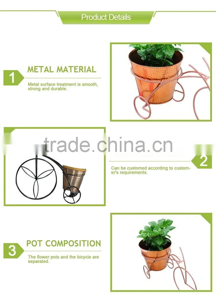 Indoor wrought iron for wedding bicycle flower stand