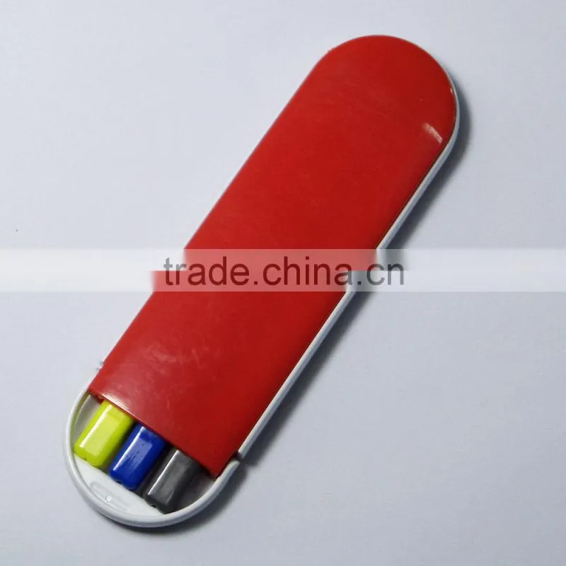 2014 promotional 3 in 1 highlighter pencil pen set