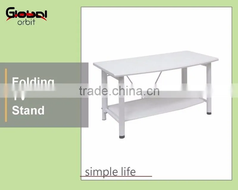 Living Room Furniture Modern Tempered Corner Glass LED LCD TV Stand