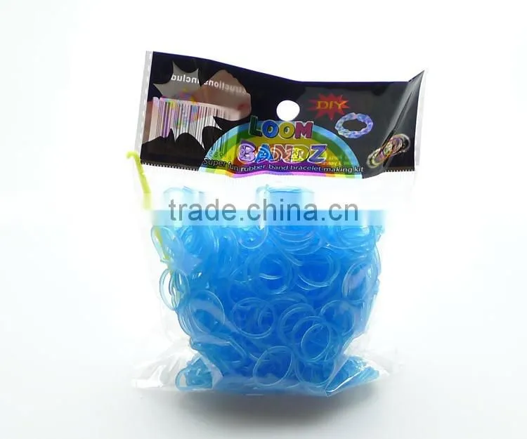 DIY LOOM BANDS BRACELET MAKING KIT INCLUDES 300 colorful RUBBER BANDS LOOM CLIPS